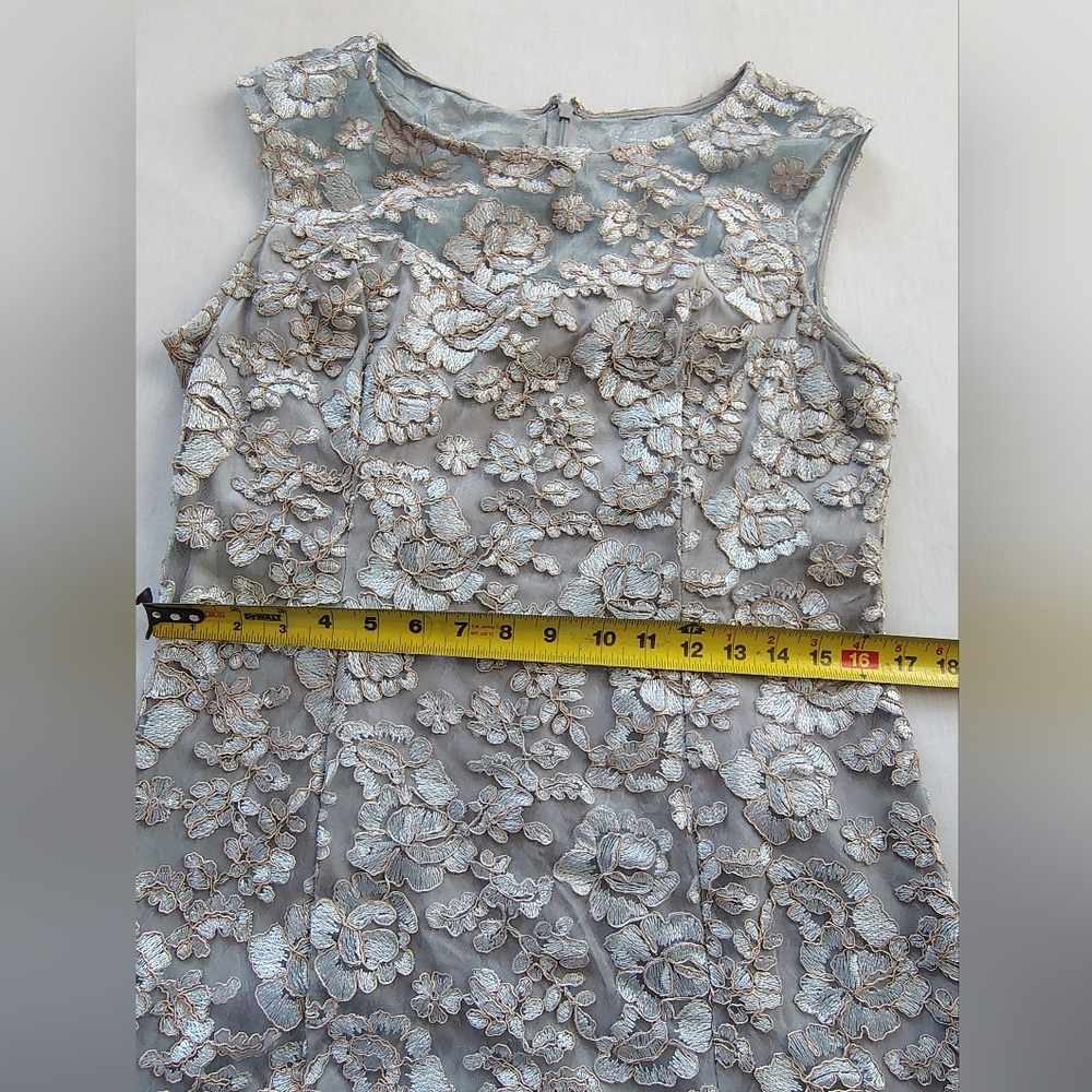 Alex Evenings Lace Maxi Dress in Blue Size 10 - Picture 5 of 9